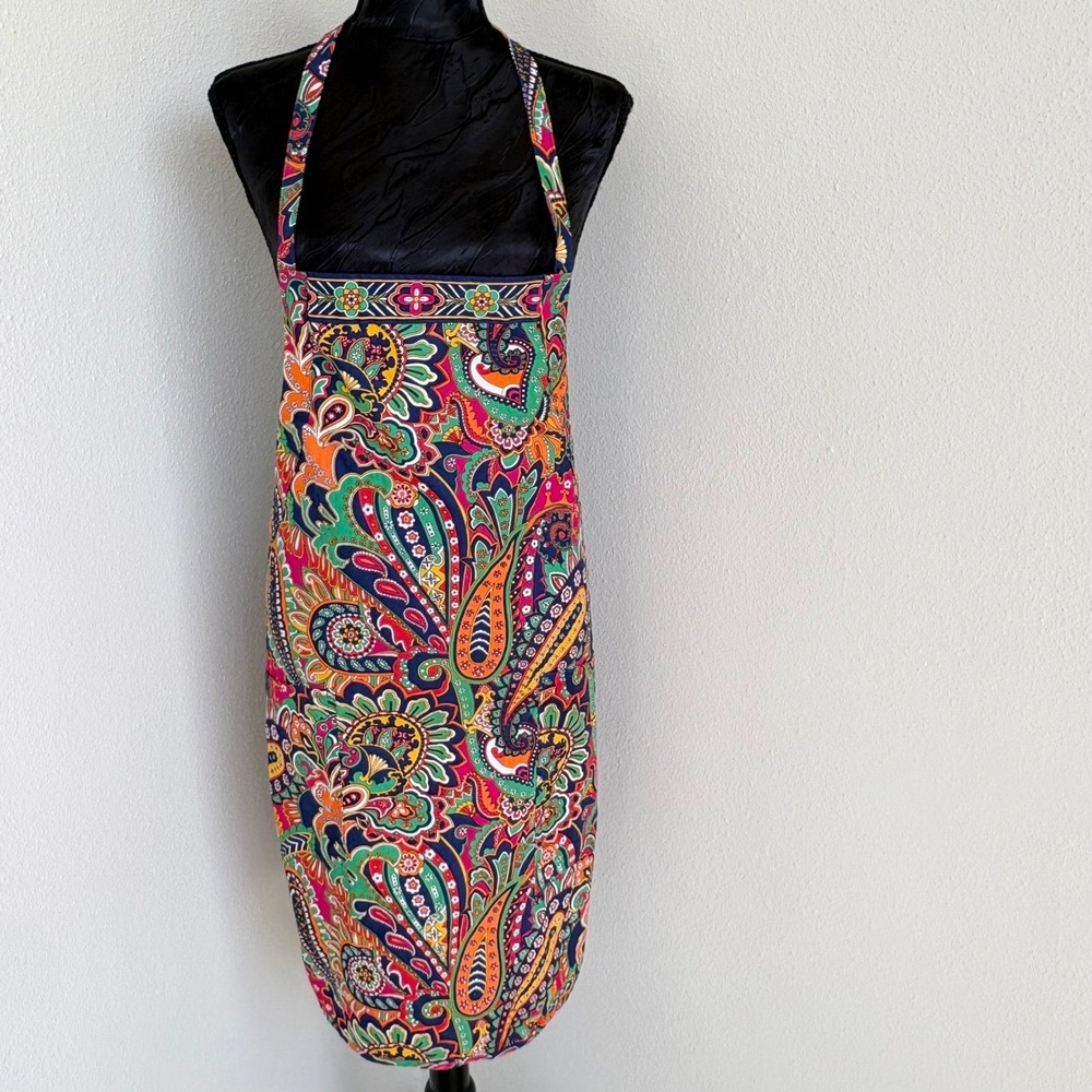 Vera Bradley Paisley Print Apron OS Adjustable waist Tie